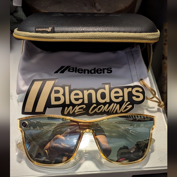 Blenders Sunglasses Dion Sanders Millenia X2 Prime 21- Gold  Polarized New! - Picture 1 of 13